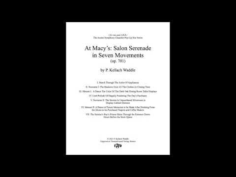P. Kellach Waddle: At Macy’s: Salon Serenade in Seven Movements (op. 701) for bass duo